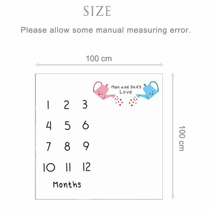 Background Blankets Play Mat Baby Milestone Photo Props Calendar Boy Girl Newborn Photography Props Cloth Photo Accessories