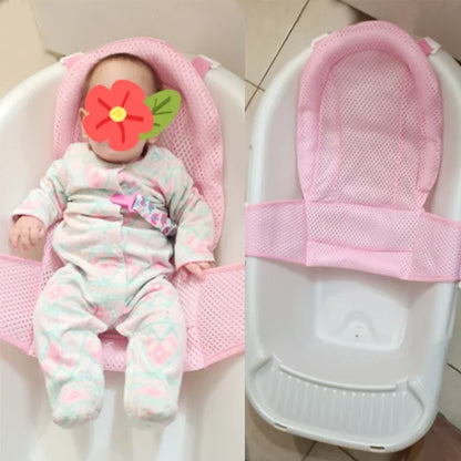 Portable Baby Bathtub Pad Ajustable Bath Tub Shower Cushion Newborn Support Seat Mat Foldable Baby Bath Seat Floating Water Pad