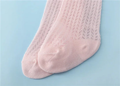 1/3Pairs Baby Girl Socks Toddler Big Bow Cotton Summer Mesh Infant Knee Socks Newborn Long Princess Socks For Girls 0-24Month