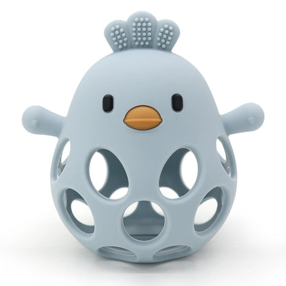 1PC Silicone Baby Teething Toys Hollow Out Baby Items Cartoon Chick Shape Baby Toys Nursing Baby Products Soft Baby Stuff