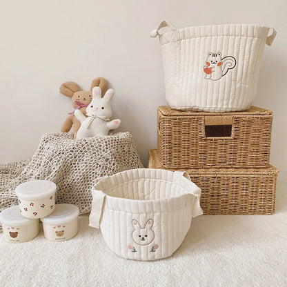 2022 New Diaper Bag Nappy Caddy Baby Items Toy Storage Bag for Newborn Crib Organizer Bedding Cotton Embroidery Mommy Bag Bebe