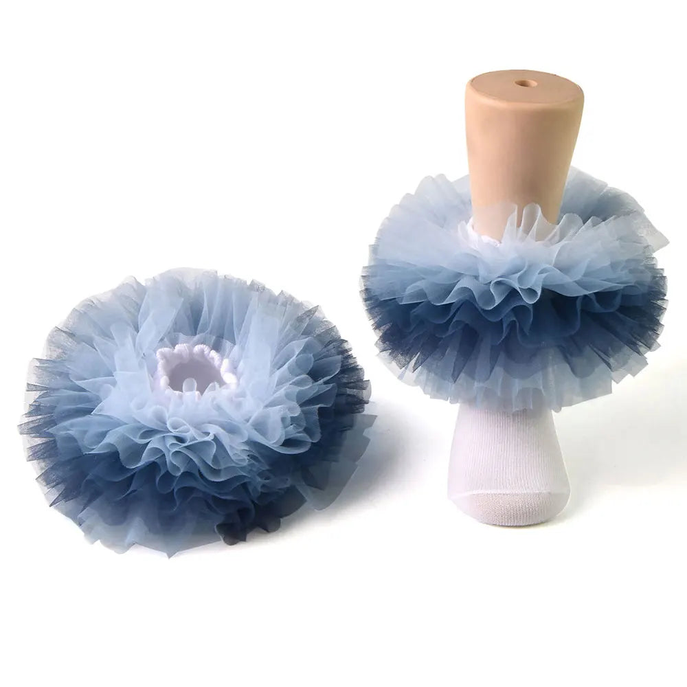 Girls Ruffle Socks Large Ruffled Edge Lace Trimmed Cotton Socks Small/Large Child
