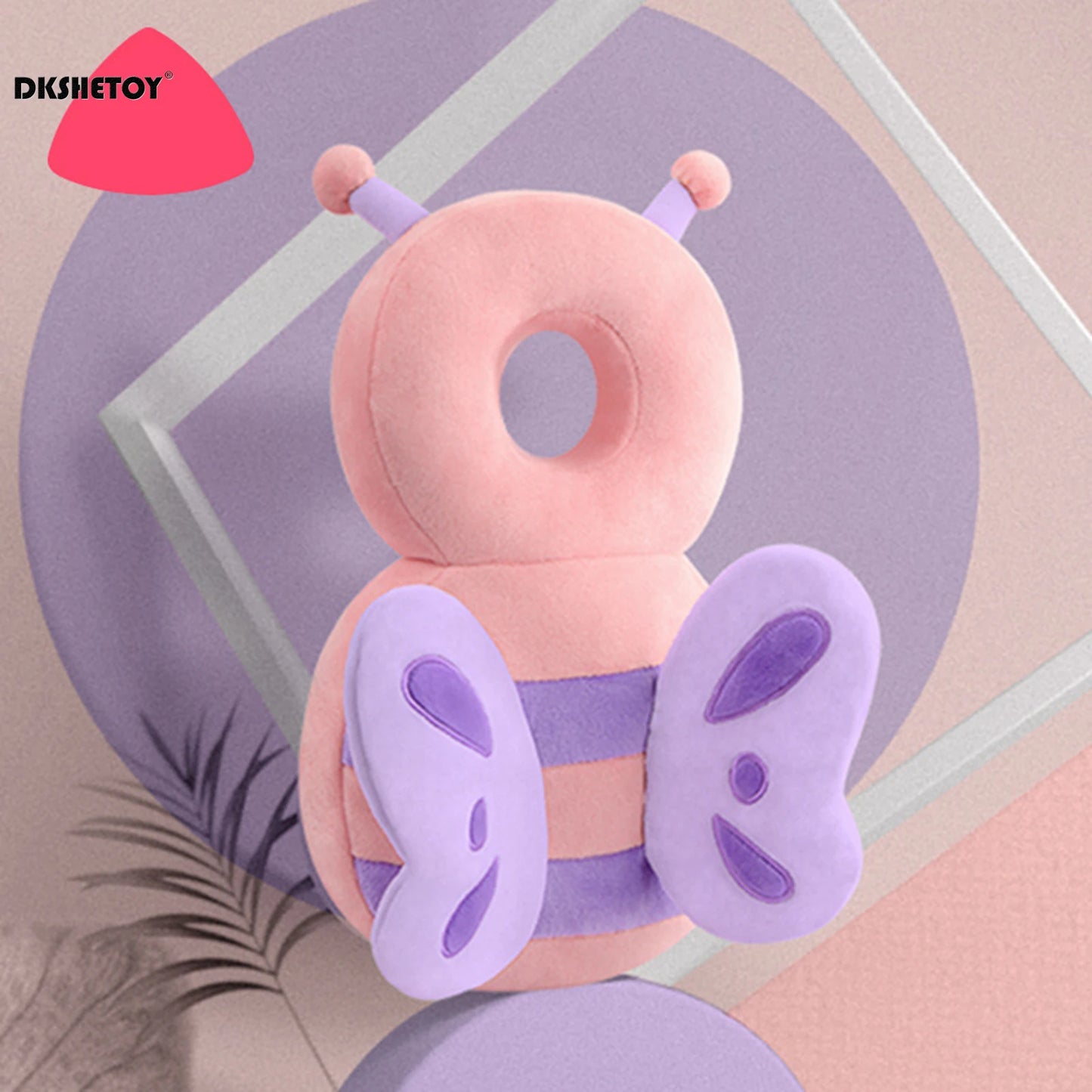 Baby Walkers Head Protection Cushion Animals Plush Pad Adjustable Straps Baby Protective Pad Showering Gift for Toddler Baby