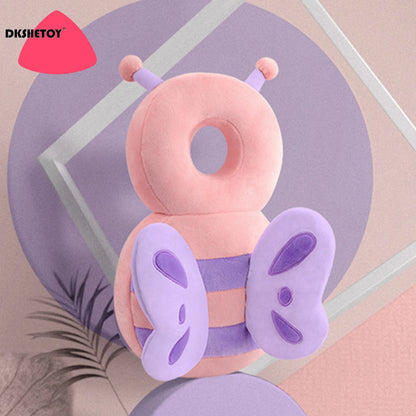 Baby Walkers Head Protection Cushion Animals Plush Pad Adjustable Straps Baby Protective Pad Showering Gift for Toddler Baby