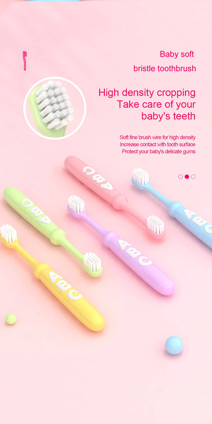 4/10 pcs Children's soft bristled toothbrush, cleaning and protecting gums, suitable for babies aged 6-12 years old