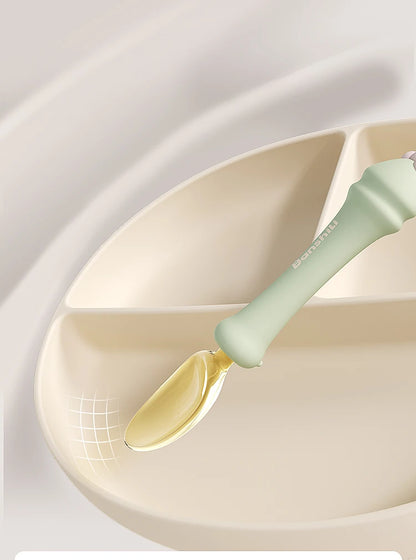 BANSHILI Baby Learning Feeding Cup Kid Feeding Drinkware Straw Bottles Anti-Hot Leakproof Silicone Tableware Toddler Water Bottl
