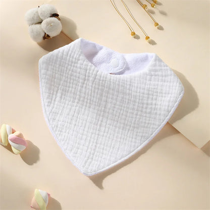 New Baby Cartoon Animal Triangle Bib Pure Cotton Waterproof Boy Girl Kid Printed Saliva Towel Newborn Infant Anti Spitting Cloth