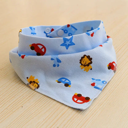 Baby Cotton Feeding Apron Triangle Bibs Girls Boys Cartoon Feeding Scarf Bib Collar Bib Burp Cloth Bandana Saliva Towel