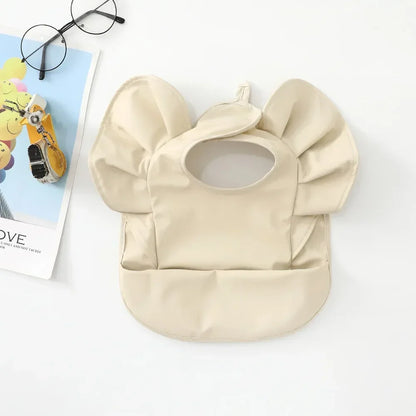 Waterproof Baby Bibs Cartoon Girl Boy Infant Meals Bib Anti-dirty Saliva Bibs with Angel Wings Baby Feeding Stuff Children Smock