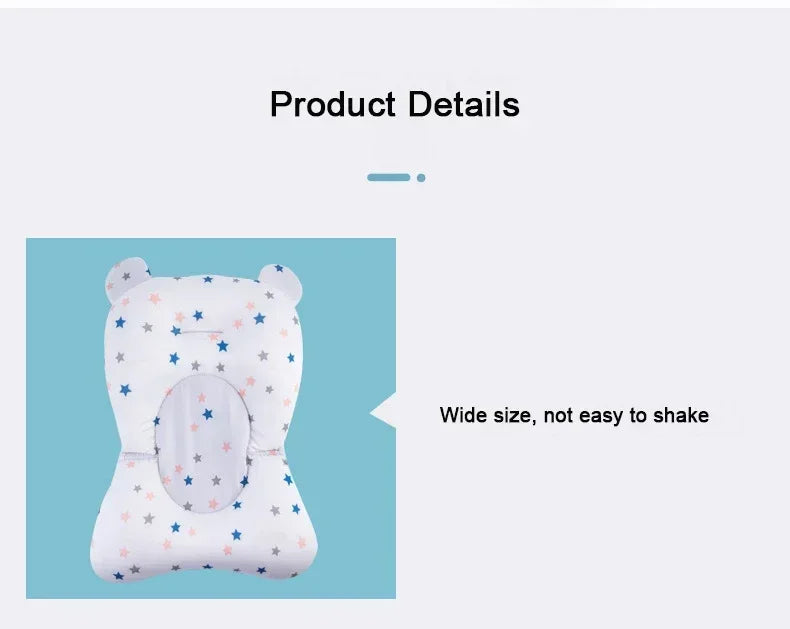 Ajustable Bath Tub Shower Cushion Newborn Support Seat Mat Baby Bath Seat Floating Water Pad Portable Foldable Baby Bathtub Pad