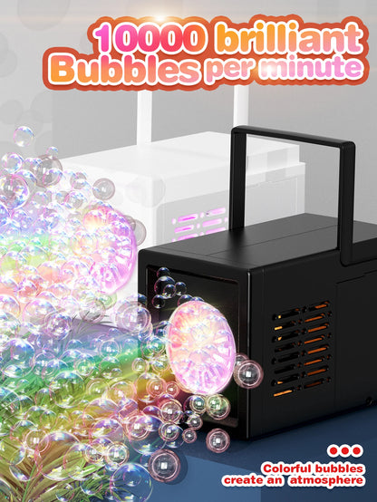 10 Hole Stage Outdoor Bubble Blowing Toy Kindergarten Handheld Small Double Hole Bubble Machine without Battery and Bubble Water