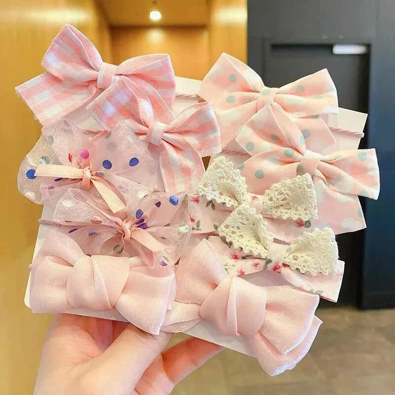 10pcs Hair Accessories Girls Scrunchies Aesthetic Lacos De Cabelo Infantil Bands Kids Bandeaux Elastiquec Headbands Bandes Cute