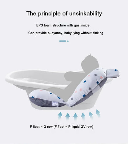 Ajustable Bath Tub Shower Cushion Newborn Support Seat Mat Baby Bath Seat Floating Water Pad Portable Foldable Baby Bathtub Pad