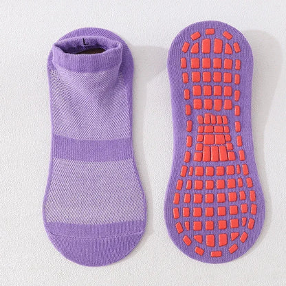 Kids Adults Anti-Slip Sock Trampoline Sock Cotton Breathable Short Socks Elasticity Boy Girl  Outside Family Sports Yoga Socks