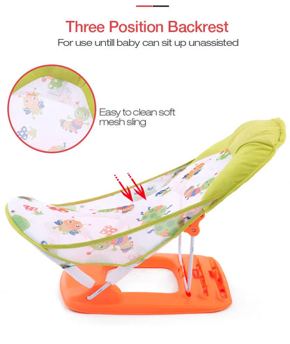 Summer Deluxe Baby Bather Seat Comfort Folding Baby Bather Rocking Chair Baby to Toddler Bath Tub - No-Slip Seat