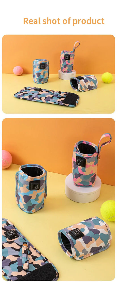 USB Milk Water Warmer Travel Stroller Insulated Bag Baby Nursing Bottle Heater Newborn Infant Portable Bottle Feeding Warmers