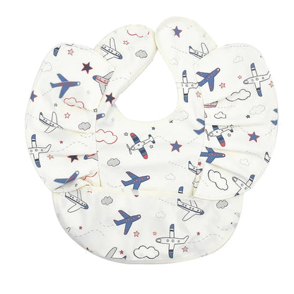 INS Nordic Style Baby Bibs Waterproof Short Sleeve with Pocket Feeding Waterproof Bib Easy Clean Cute Elephant Bibs Soft PU