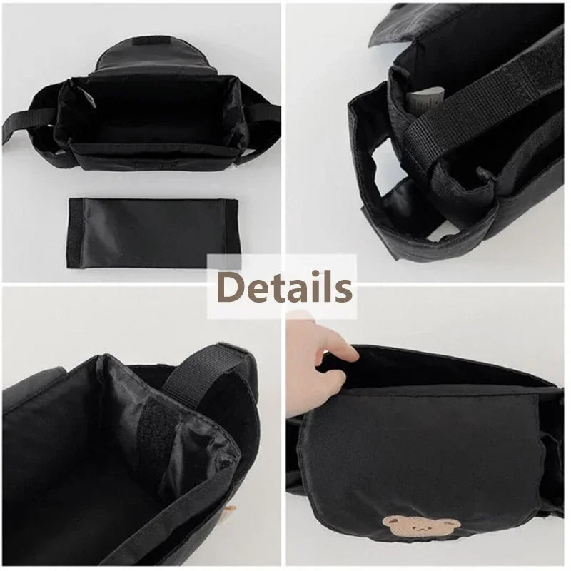 Baby Stroller Bag Pram Organizer Cartoon Bottle Holder Baby Stroller Accessories Hanging Caddy Storage Bag Mommy Bag