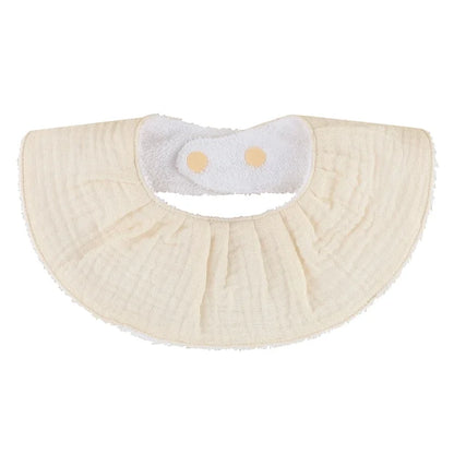Double Layers Cotton Baby Feeding Bibs Cartoon Printed Newborn Burp Cloth Saliva Towel Scarf for Stuff Shower Gifts