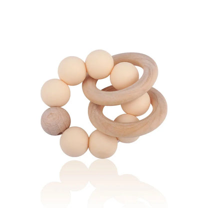 Teethers for Baby Teething Toy Silicone Bead Chew Newborn Bath  Bébé Accessories  Mordedores De Silicona Para Silicone toys