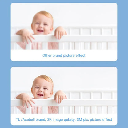 TUYA 5 Inch Video Baby Monitor with Camera PTZ Zoom 3MP Babyphone Cam Security Protection Surveillance Cam Temperature Sensor
