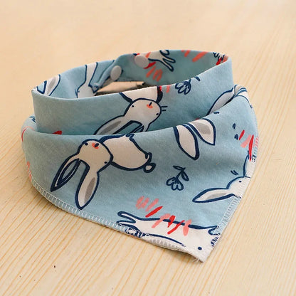Baby Cotton Feeding Apron Triangle Bibs Girls Boys Cartoon Feeding Scarf Bib Collar Bib Burp Cloth Bandana Saliva Towel