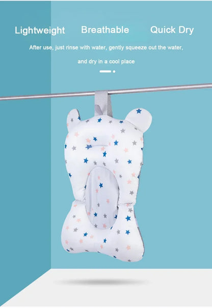 Ajustable Bath Tub Shower Cushion Newborn Support Seat Mat Baby Bath Seat Floating Water Pad Portable Foldable Baby Bathtub Pad