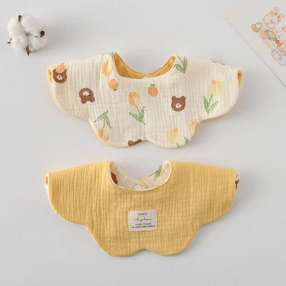New Cute Cotton Baby Feeding Drool Bib Infants Two-sided Usable Saliva Towel Soft Burp Cloth For Newborn Toddler Kids Bibs
