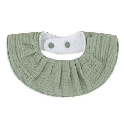 Double Layers Cotton Baby Feeding Bibs Cartoon Printed Newborn Burp Cloth Saliva Towel Scarf for Stuff Shower Gifts