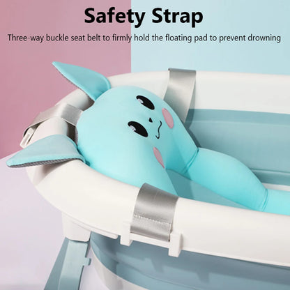 Baby Shower Bath Tub Pad Non-Slip Bathtub Seat Support Mat Newborn Safety Security Bath Support Cushion Foldable Soft Pillow