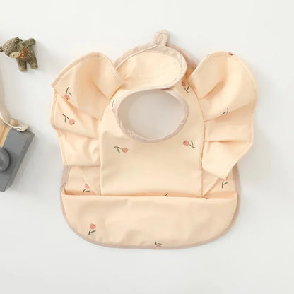 Waterproof Baby Bibs Cartoon Girl Boy Infant Meals Bib Anti-dirty Saliva Bibs with Angel Wings Baby Feeding Stuff Children Smock