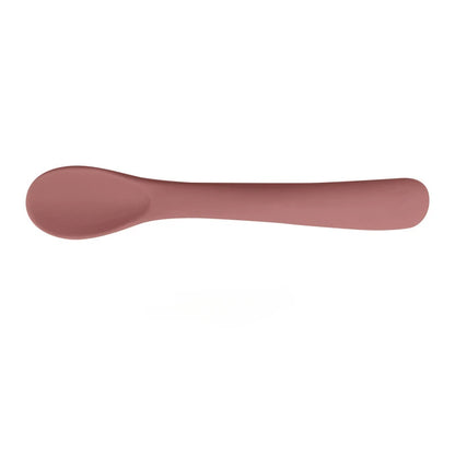 Food Grade Silicone Small Curved Spoon Baby Food Spoon Children Tableware Feeding Soft Spoon