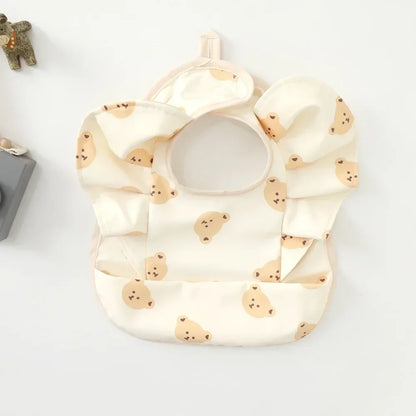 Waterproof Baby Bibs Cartoon Girl Boy Infant Meals Bib Anti-dirty Saliva Bibs with Angel Wings Baby Feeding Stuff Children Smock