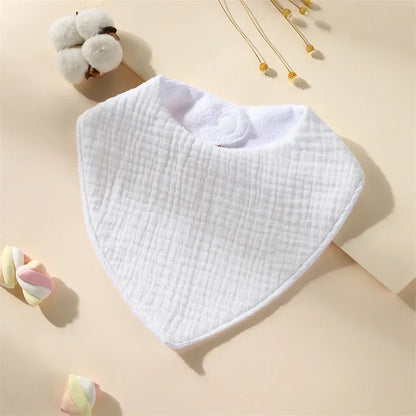 New Baby Cartoon Animal Triangle Bib Pure Cotton Waterproof Boy Girl Kid Printed Saliva Towel Newborn Infant Anti Spitting Cloth