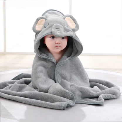 CuteCartoon Animals SoftCoral Velvet Absorbent Quick-Dry SimPle Style Bath Towel Daily Entertainment Dry