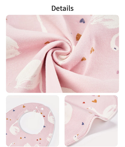 INSULAR Baby Bibs Feeding Scarf Adjustable Snap Saliva Towel Muslin Cotton Burp Cloths Animal Print Ruffled Edge Rainbow A Grade