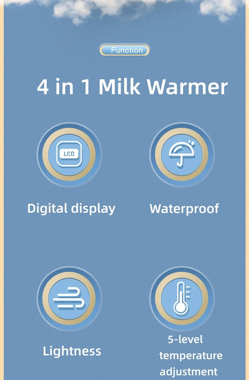 USB Milk Water Warmer Stroller Insulated Bag Baby Nursing Bottle Heater Safe Kids Supplies for Infant Outdoor Travel Accessories