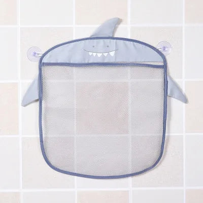 Baby Bathroom Mesh Bag Sucker Organizer For Children Bath Toys Kid Basket Cartoon Animal Shapes Cloth Sand Toys Storage Net Bag
