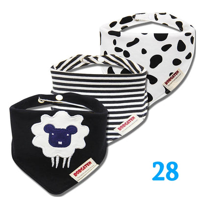 3pcs Organic Cotton Baby Scarf Muslin Burp Cloth Bandana Bibs Newborn Baby Boy Infant Girl Toddler Winter Scarf Waterproof Bib