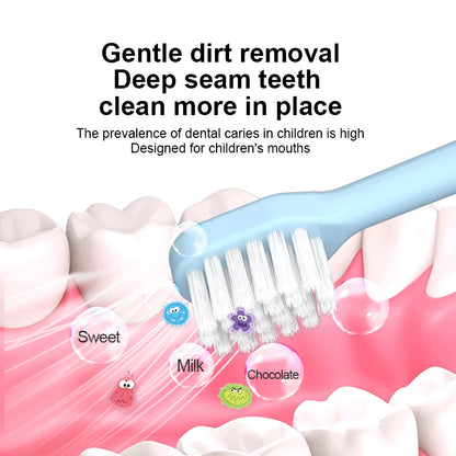 4/10 pcs Children's soft bristled toothbrush, cleaning and protecting gums, suitable for babies aged 6-12 years old
