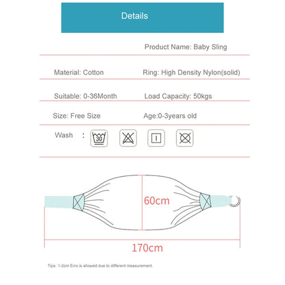 Baby Wrap Newborn Sling Dual Use Infant Nursing Cover Carrier Mesh Fabric Breastfeeding Carriers Up To 130 Lbs (0-36M)