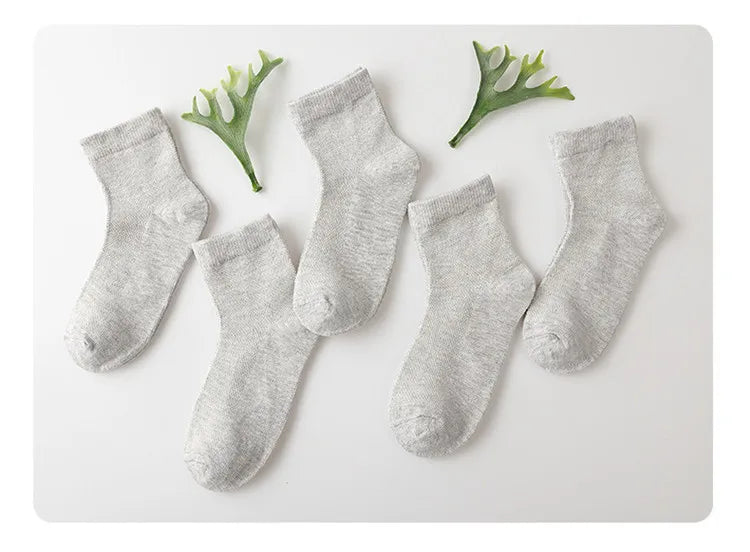 5 Pairs/Lot Children Cotton Socks Boy Girl Baby Fashion Solid Wild Soft Breathable For 1-12 Years Summer Kids Casual Mesh Socks