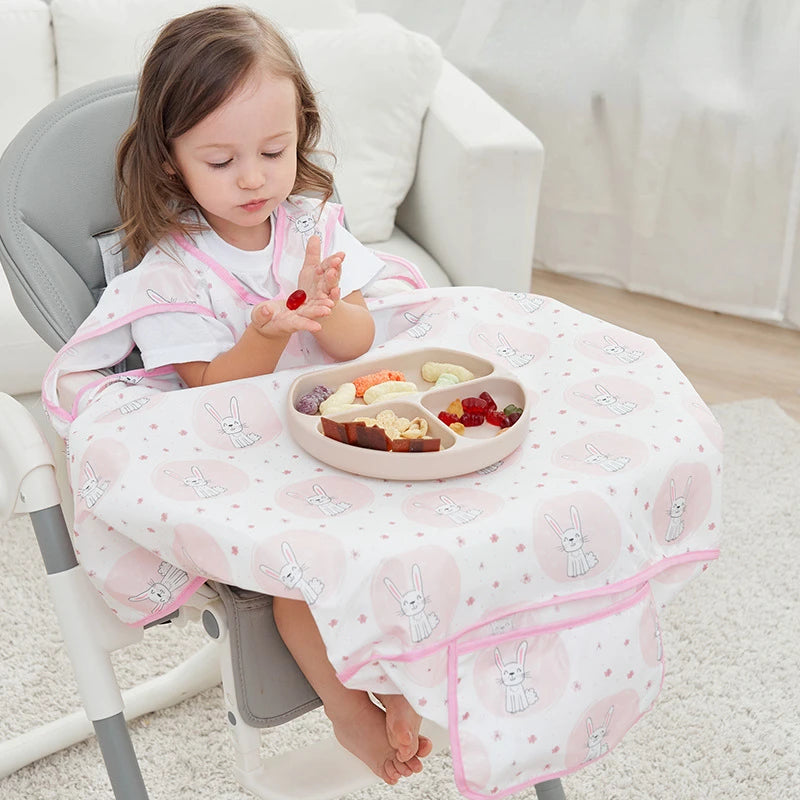 Baby Bibs Baby Coverall Dining Chair One-piece Waterproof Anti-dirty Bib Baby Eating Fedding Bib Apron Kids Feeding Burp Cloth