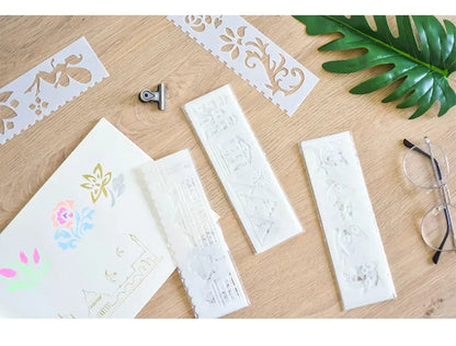 Journamm Finger Painting Kit Drawing Stencils Colorful Inkpad DIY Scrapbooking Creative Stationery Paint Tool School Supplies