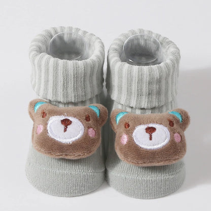 Baby Socks Spring and Autumn Soft Cotton Newborn Baby Socks in The Tube Cartoon 3D Doll Infant Boys Girls Socks 0-6 months