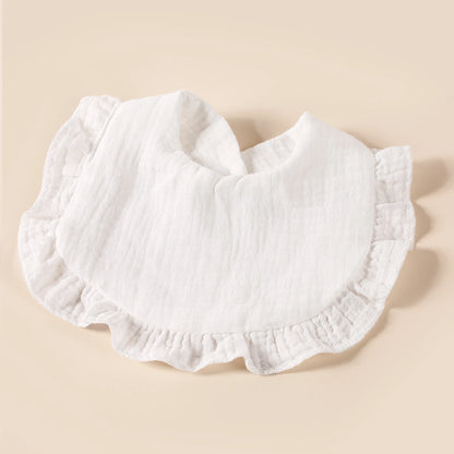 8pcs Newborn Cotton Ruffle Bibs Kids Feed Drool Bibs Toddler Cute Salive Towel Hot Sale Baby Burp Cloth