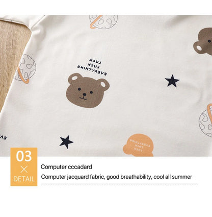 1pcs Children's Underwear Set Kids Soft Cotton Pajamas Boys Girls Baby Spring Autumn Cute Cartoon Long Sleeve Home Sleepwear