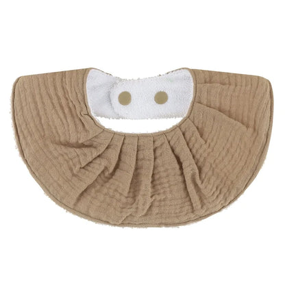 Double Layers Cotton Baby Feeding Bibs Cartoon Printed Newborn Burp Cloth Saliva Towel Scarf for Stuff Shower Gifts