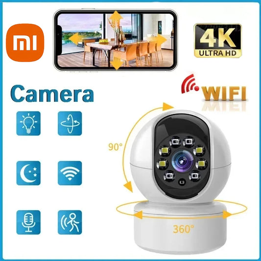 Xiaomi 4K Smart Camera Rotatable WiFi Surveillance Camera Baby Monitor Auto Tracking Color Night Vision Indoor Security Camera
