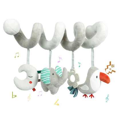 Car Seat Toy for Baby Infant Spiral Plush Toys Stroller Toys Hanging Crib Activity Toy Bed Stroller Rattle For Newborns Gifts
